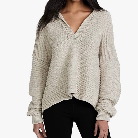 Free Prople Marlie Pullover Cream Knit - Picture 1 of 8